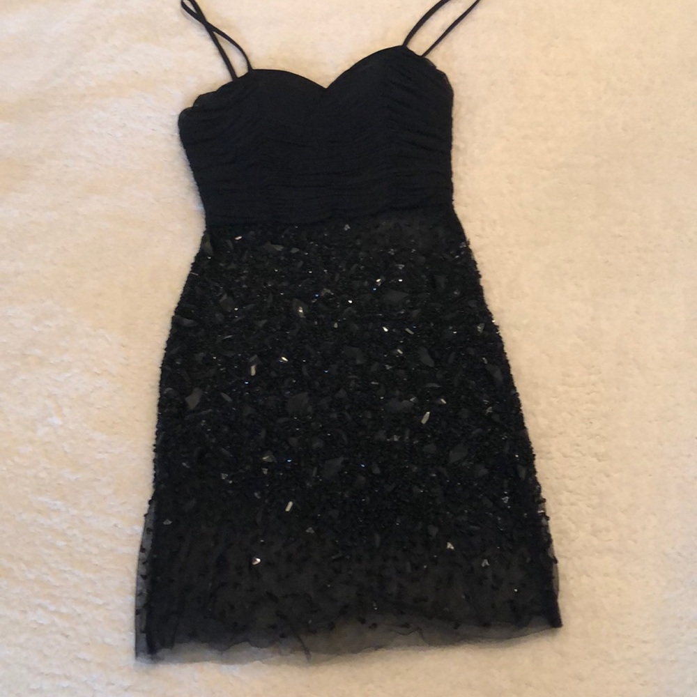 Black sparkly tight dress